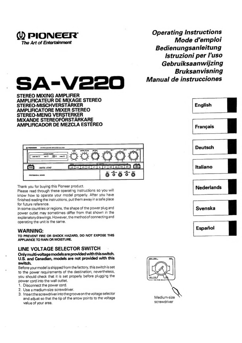Pioneer SA-V220 User manual