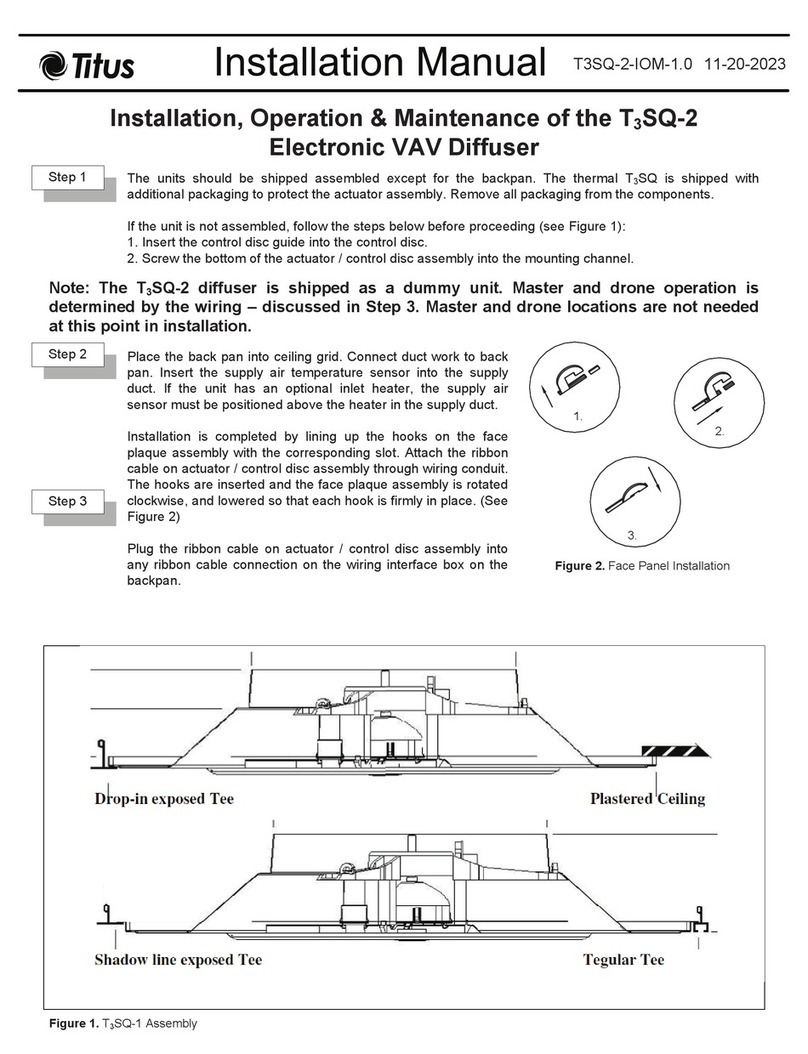 Titus T3SQ-2 installation manual