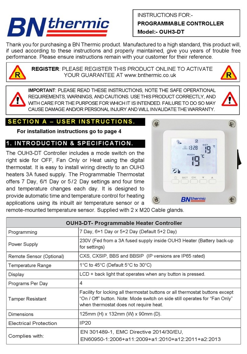 BN Thermic OUH3-DT User manual