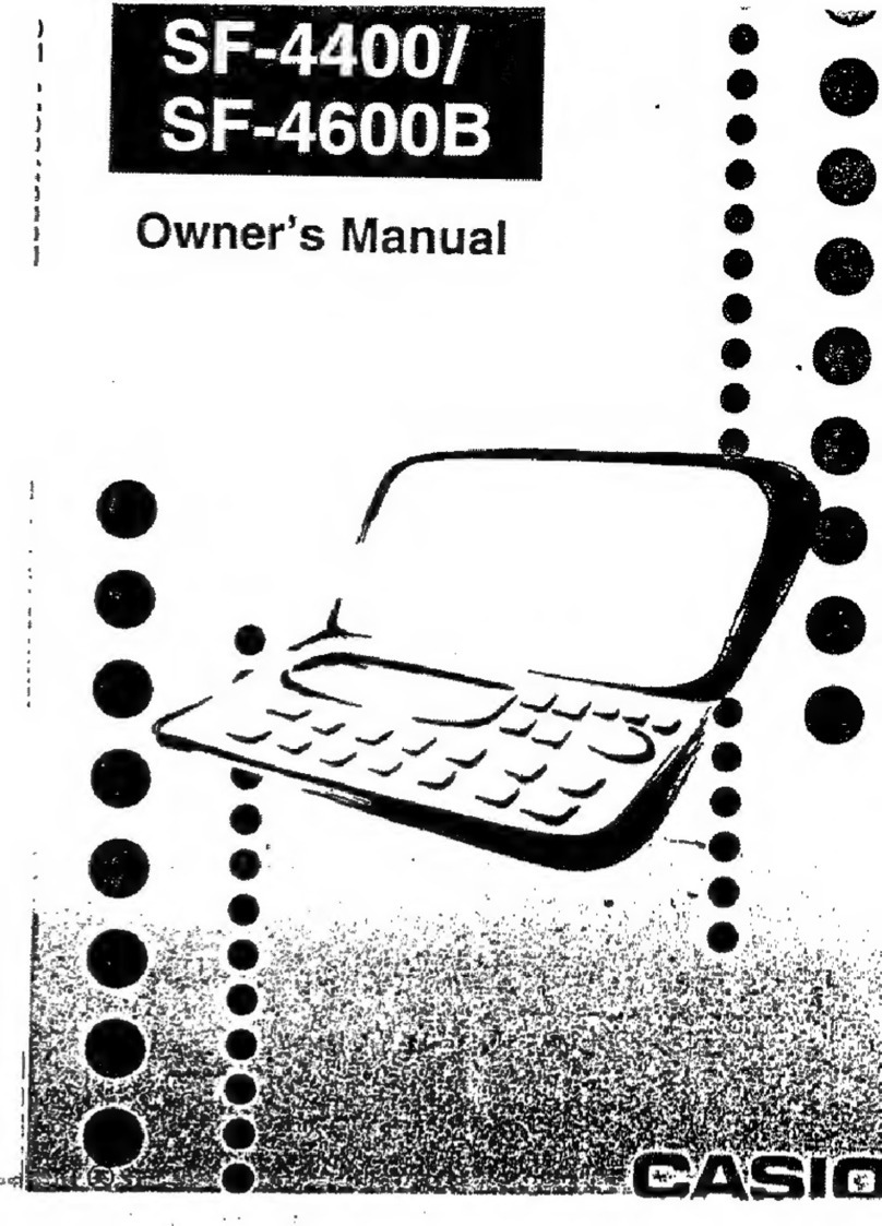 Casio SF-4400 User manual Casio SF-4400 User manual