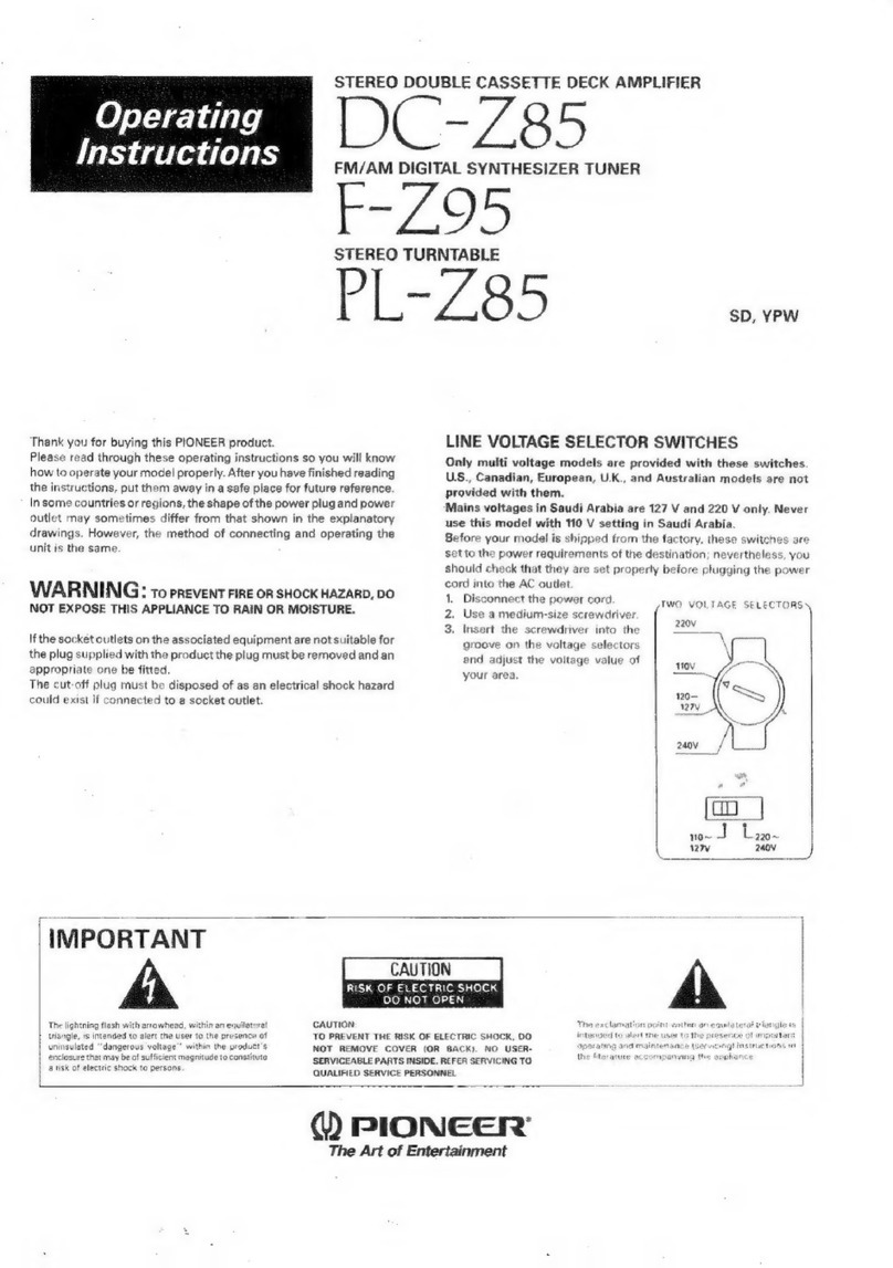 Pioneer DC-Z85 User manual