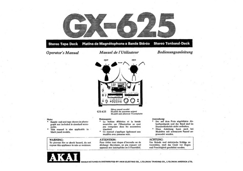 Akai GX-625 User manual
