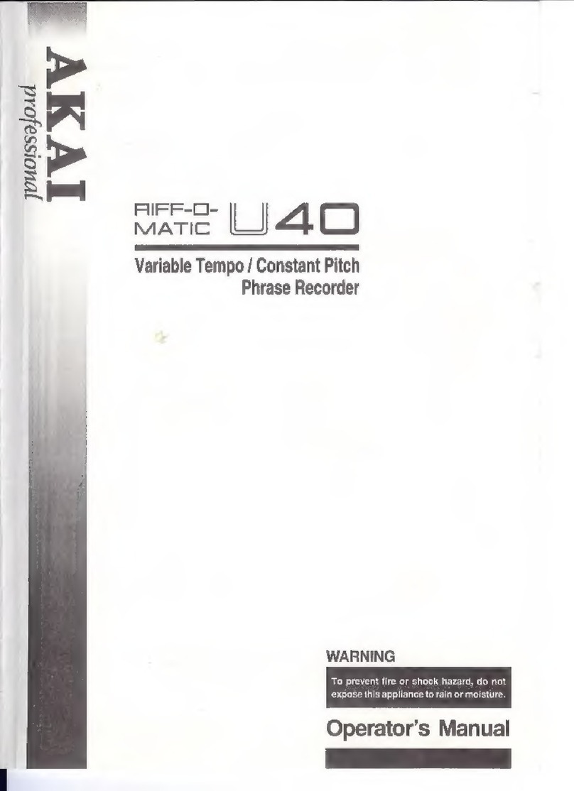Akai Riff-o-Matic U40 User manual