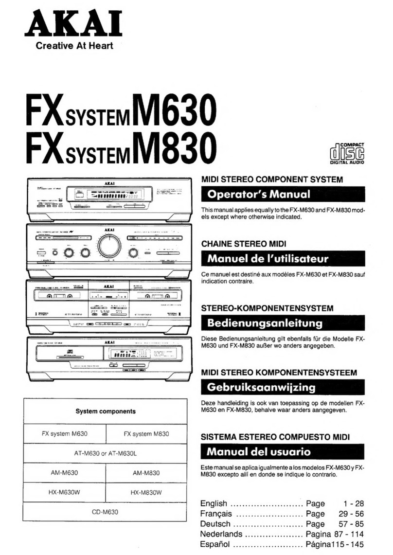 Akai FX SYSTEM M630 User manual