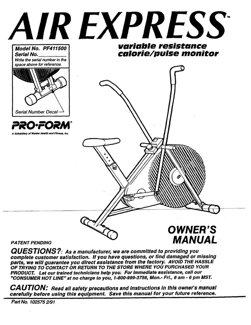 Pro-Form AIR EXPRESS PF411500 User manual