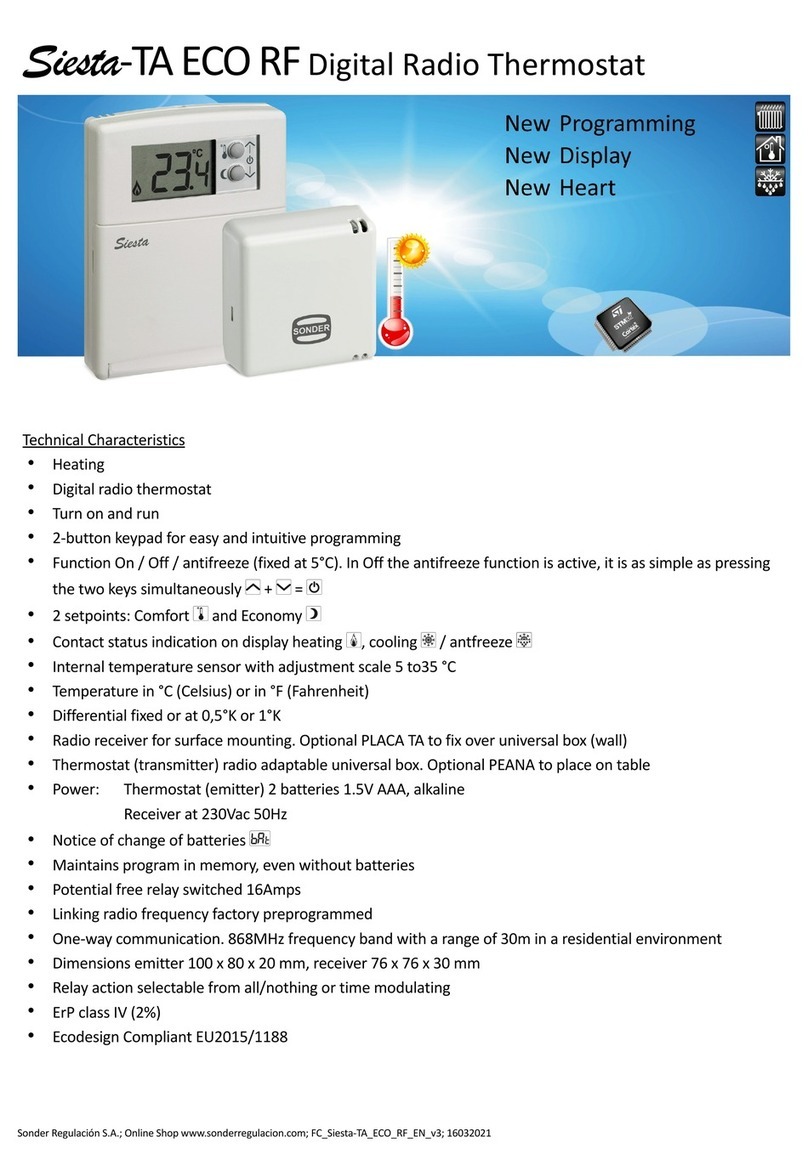 Sonder Siesta-TA ECO RF manual