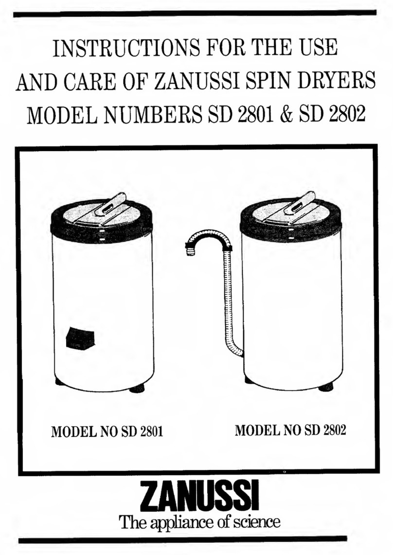 Zanussi SD 2801 Operating and safety instructions Zanussi SD 2801 Operating and safety instructions