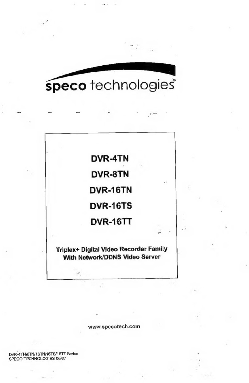 Speco DVR-4TN Series User manual