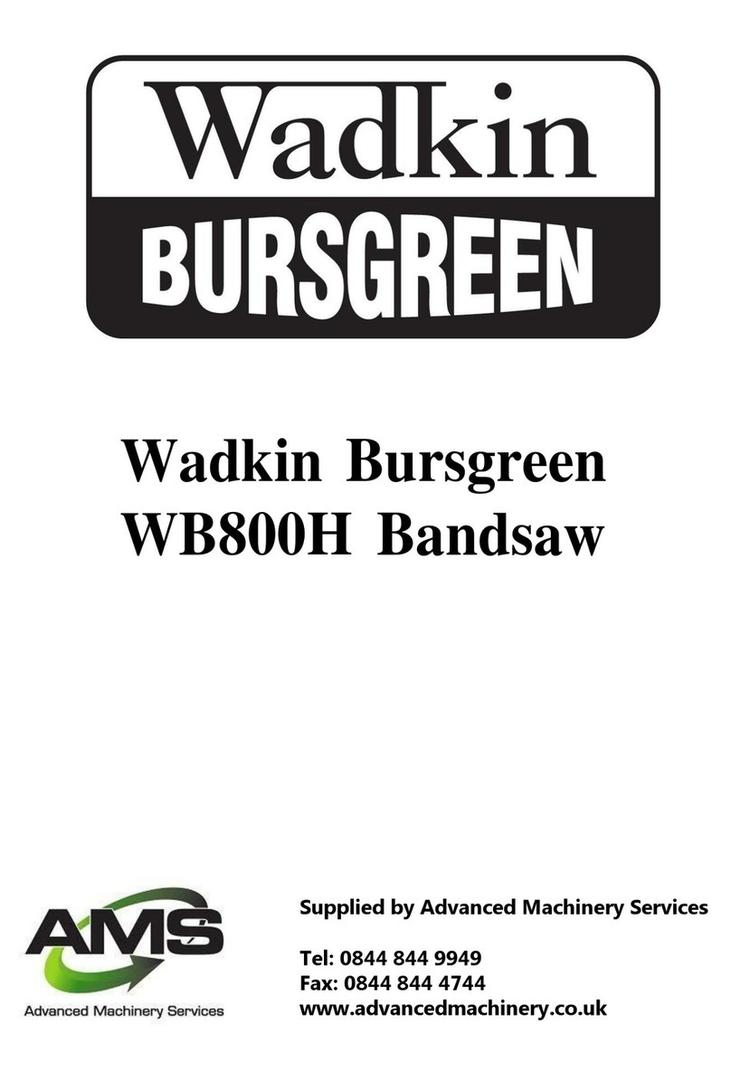 Wadkin Bursgreen WB800H manual
