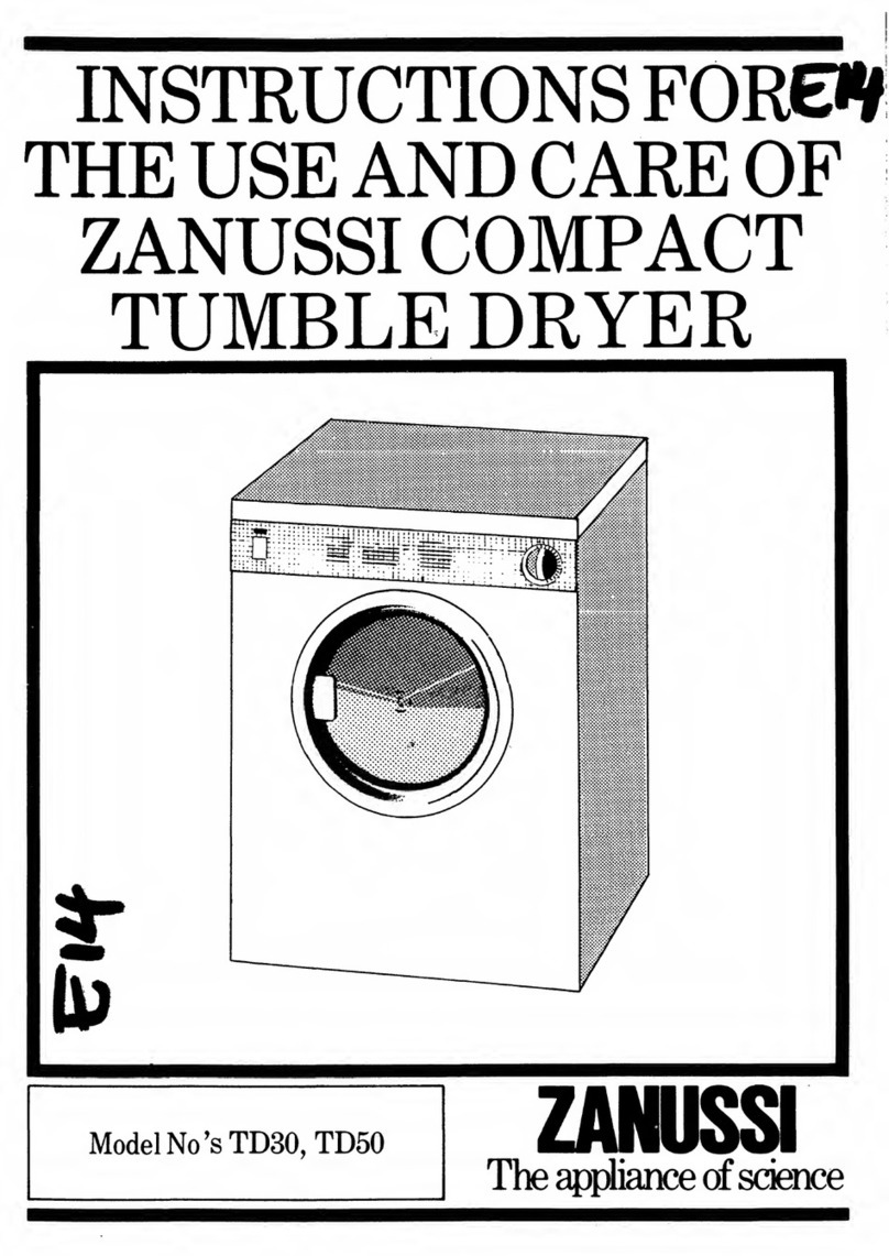 Zanussi TD30 Instructions for the use and care