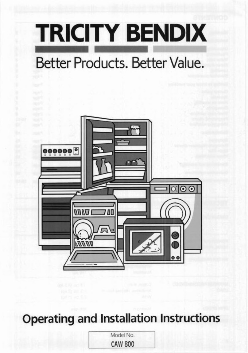 Tricity Bendix CAW 800 User manual