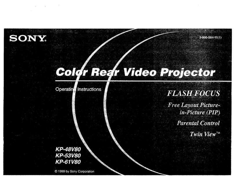 Sony KP-48V80 - 48" Color Rear Video Projector User manual