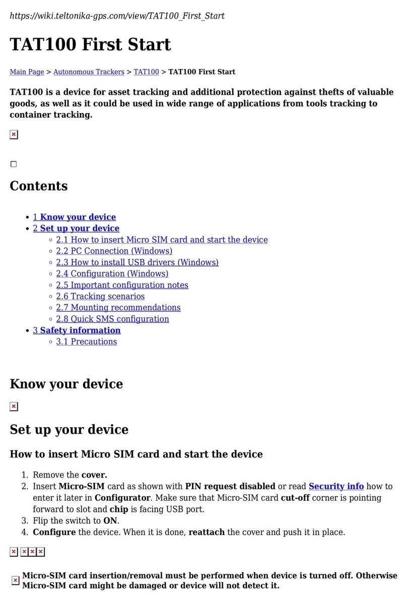 Teltonika TAT100 User manual Teltonika TAT100 User manual