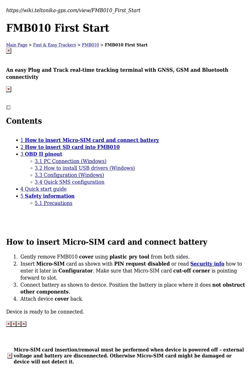 Teltonika FMB010 User manual