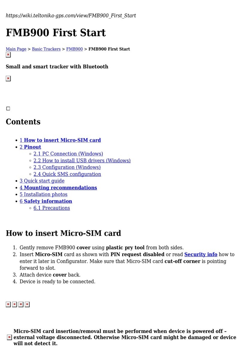 Teltonika FMB900 First start-up quick start guide Teltonika FMB900 First start-up quick start guide