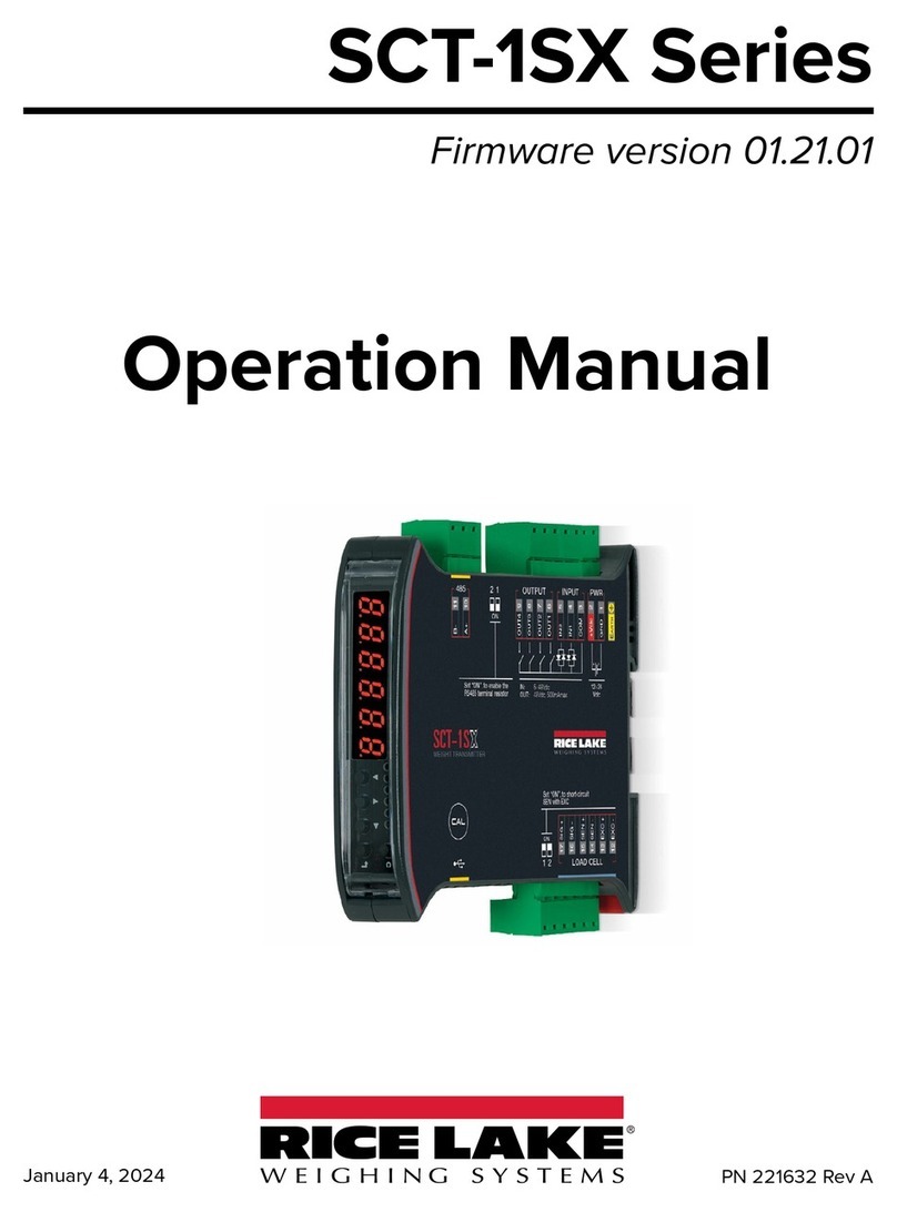Rice Lake SCT-1SX Series User manual