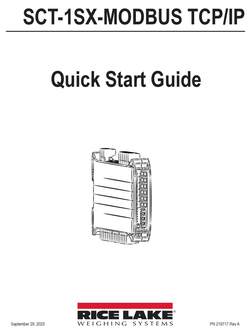 Rice Lake SCT-1SX-MODBUS TCP/IP User manual