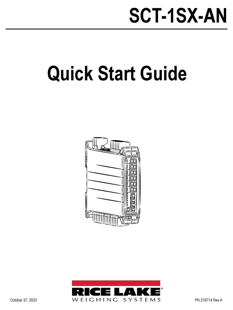 Rice Lake SCT-1SX-AN quick start guide