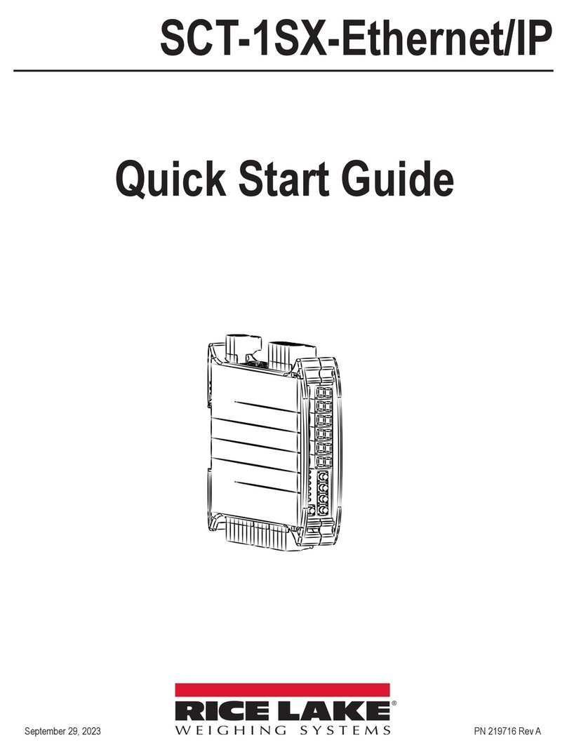 Rice Lake SCT-1SX-Ethernet/IP quick start guide