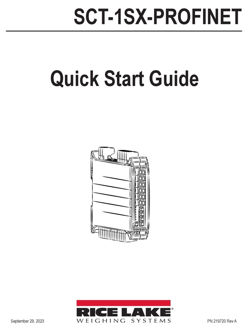Rice Lake SCT-1SX-PROFINET User manual
