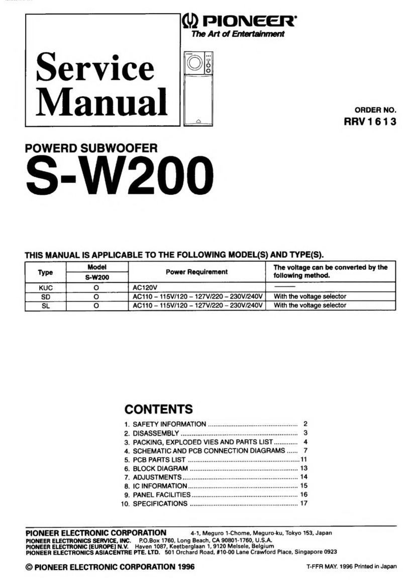 Pioneer S-W200 User manual