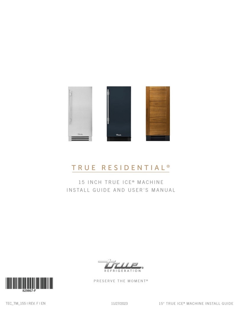 TRUE RESIDENTIAL TUI-15-R-SS-D Install guide and user manual