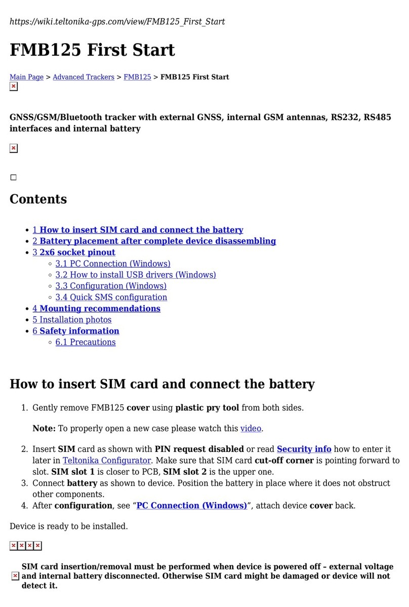 Teltonika FMB125 First start-up quick start guide Teltonika FMB125 First start-up quick start guide