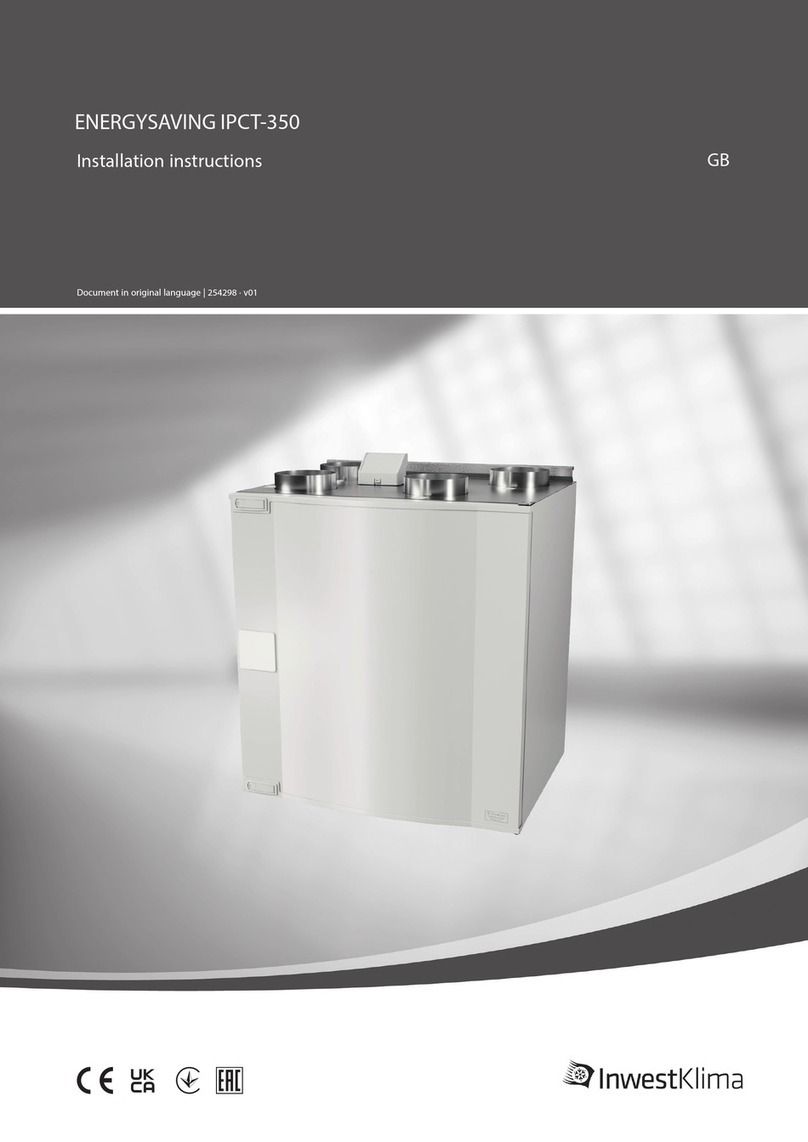 InwestKlima ENERGYSAVING IPCT-350 installation instructions