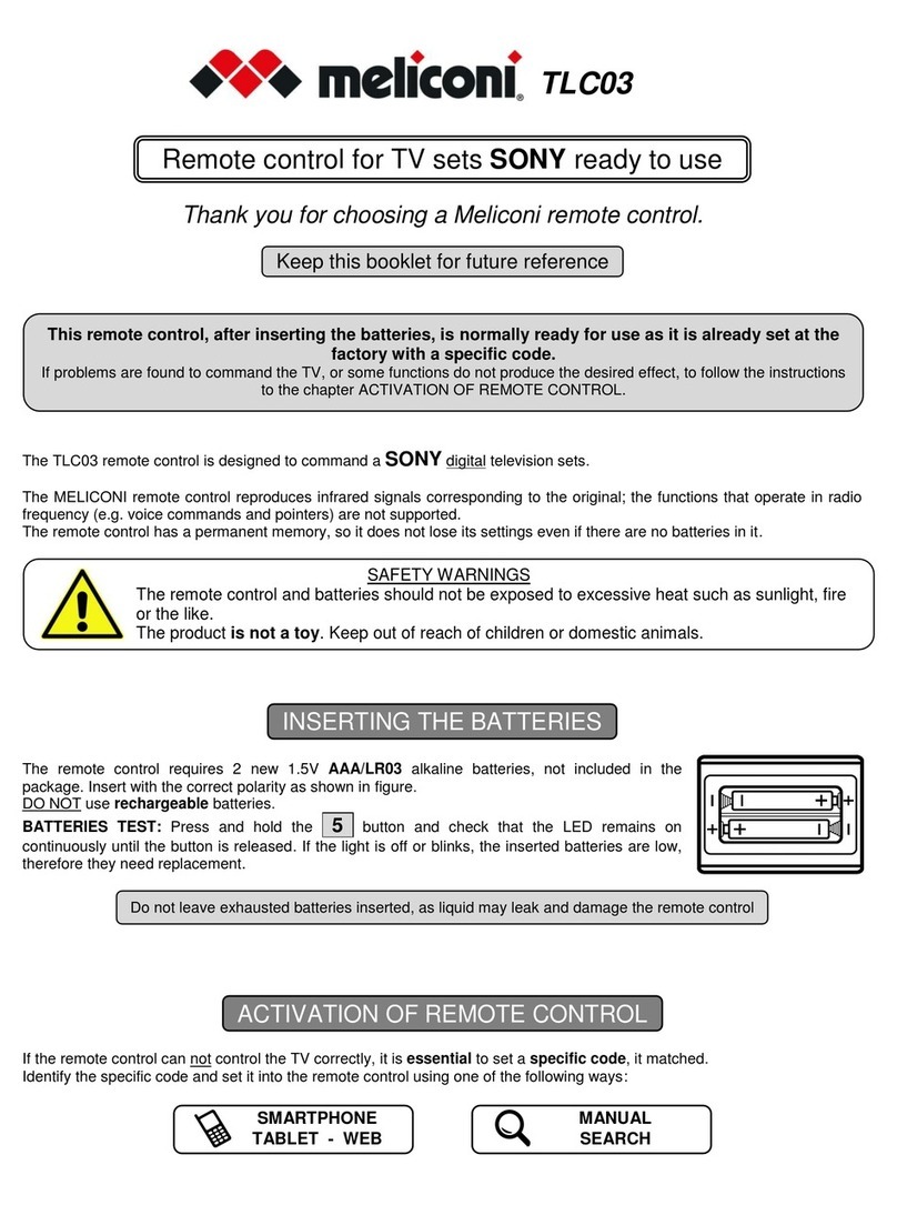 MELICONI TLC03 instruction manual