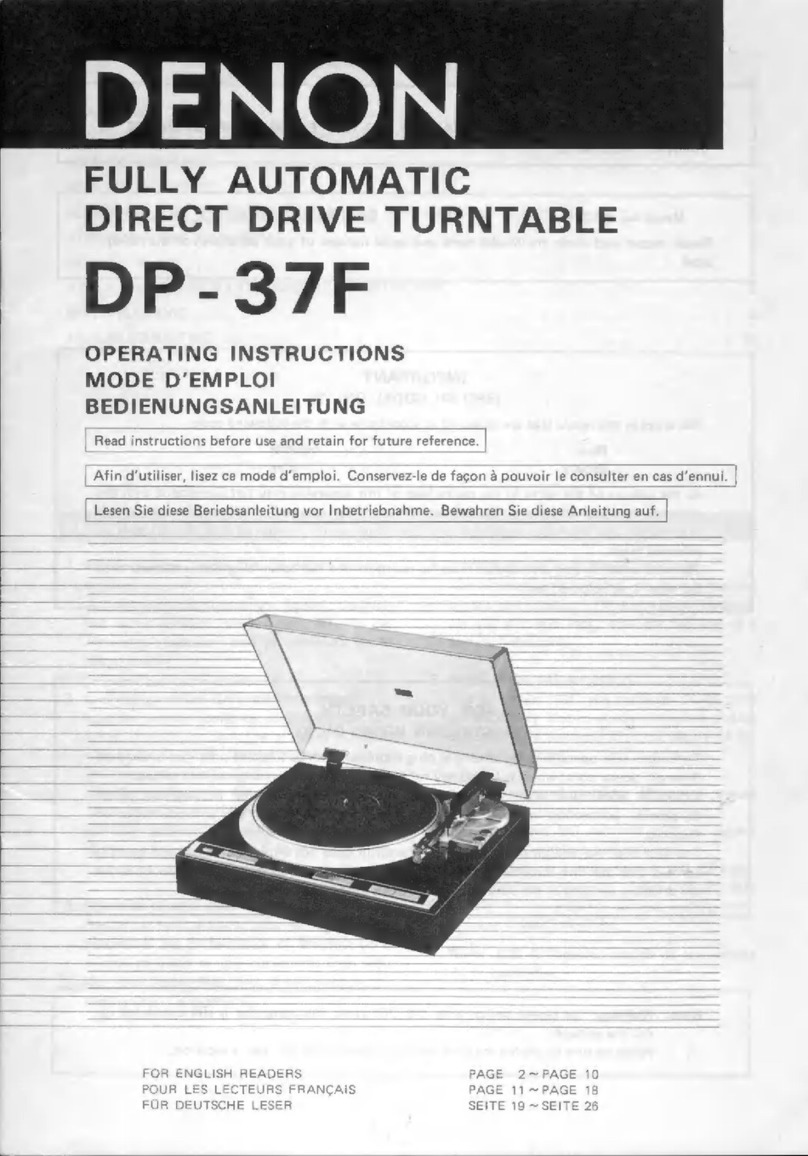 Denon DP-37F User manual
