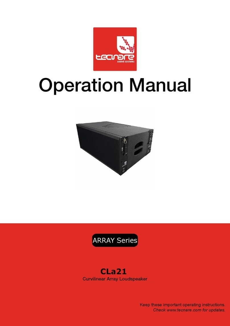 EXEL ACOUSTICS Tecnare ARRAY Series Operation manual