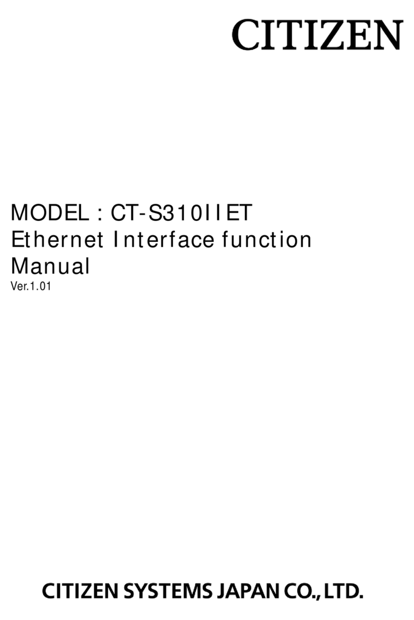 Citizen CT-S310IIET User manual