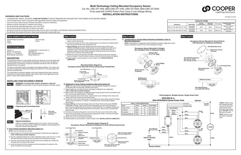Cooper OSC-DT-1000 installation instructions Cooper OSC-DT-1000 installation instructions