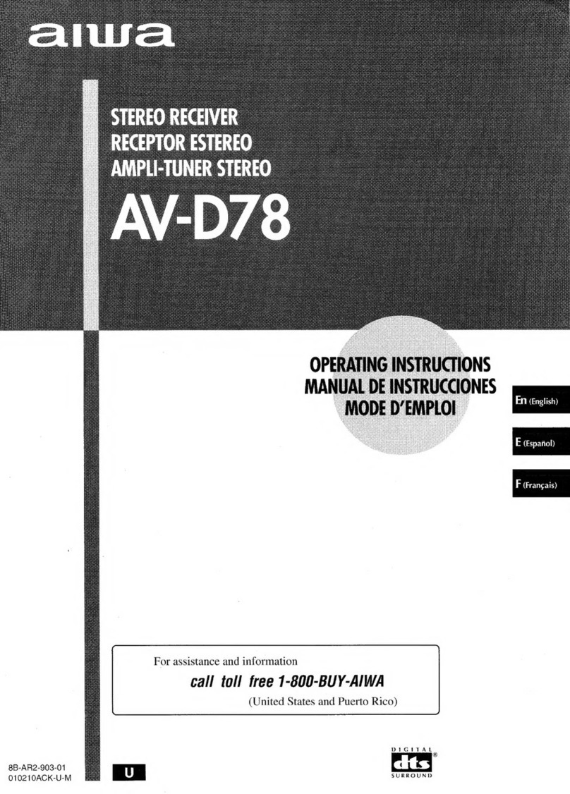 Aiwa AV-D78 operating instructions
