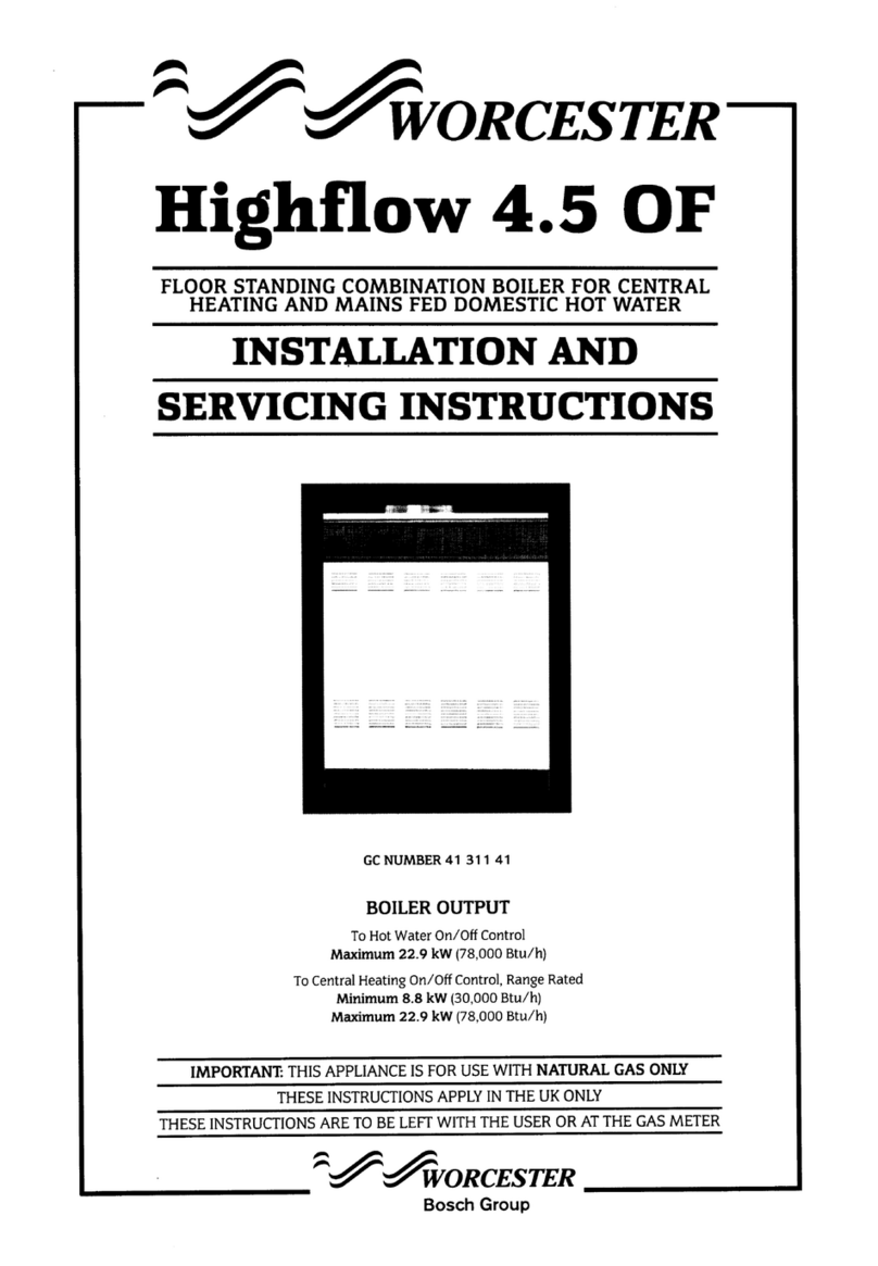 Worcester Highflow 4.5 OF Installation and servicing instruction Worcester Highflow 4.5 OF Installation and servicing instruction