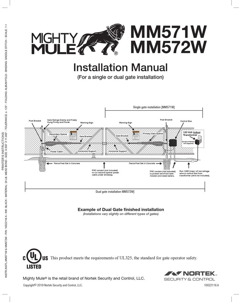 Nortek Security & Control MIGHTY MULE MM571W User manual