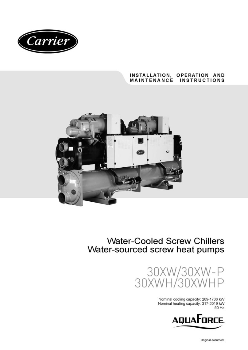 Carrier 30XW Installation, operation and maintenance instructions