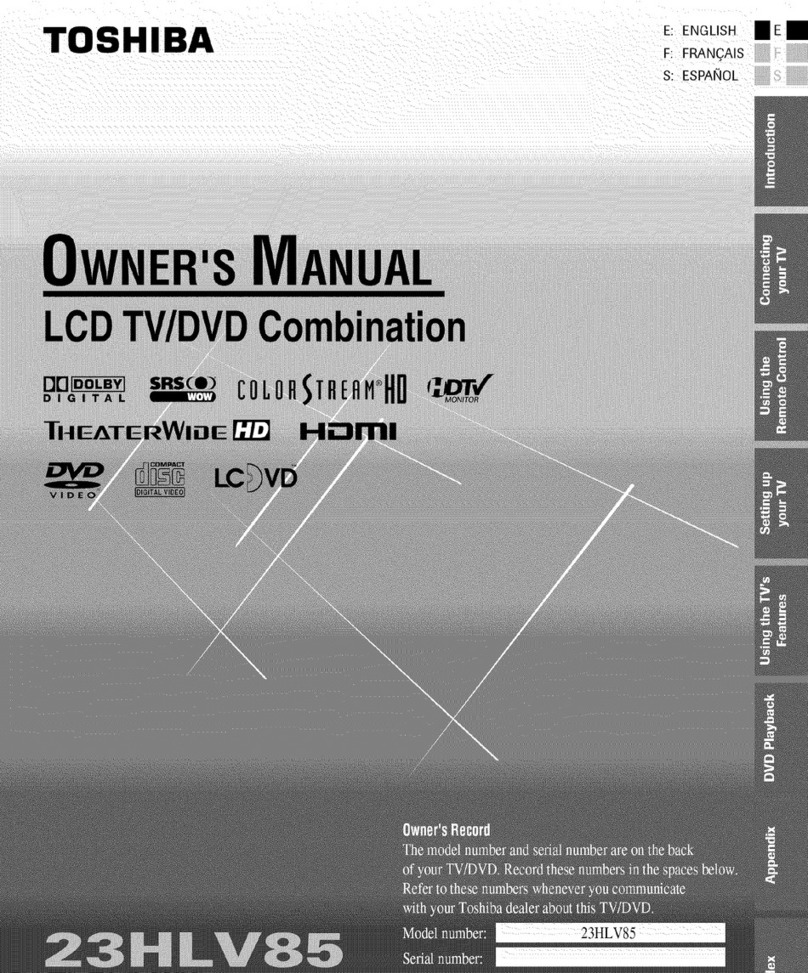 Toshiba 23HLV85 - 23" LCD TV User manual