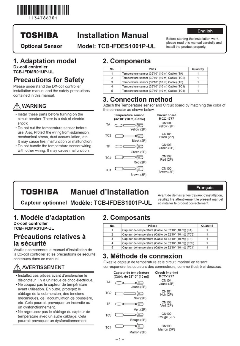 Toshiba TCB-IFDES1001P-UL installation manual