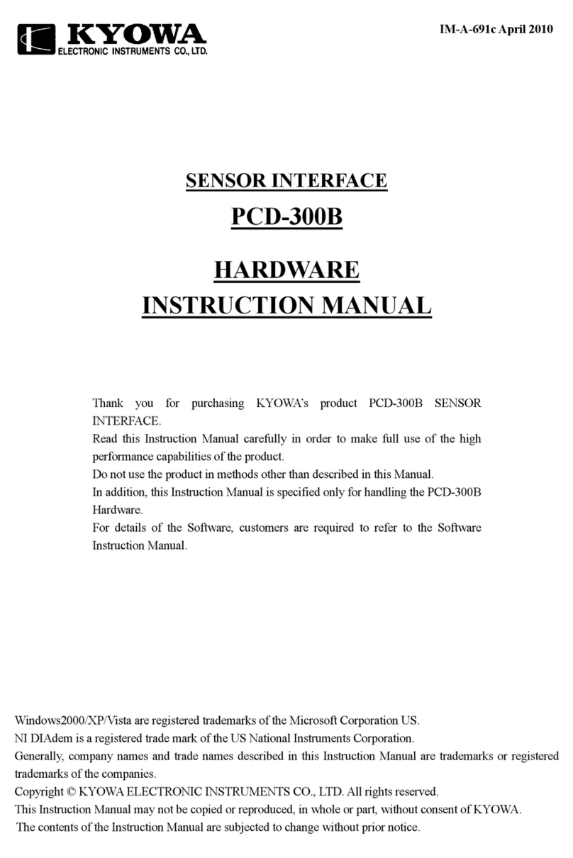 KYOWA PCD-300B Hardware instruction manual