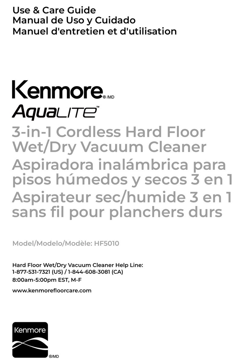 Kenmore AquaLITE HF5010 Use & care guide