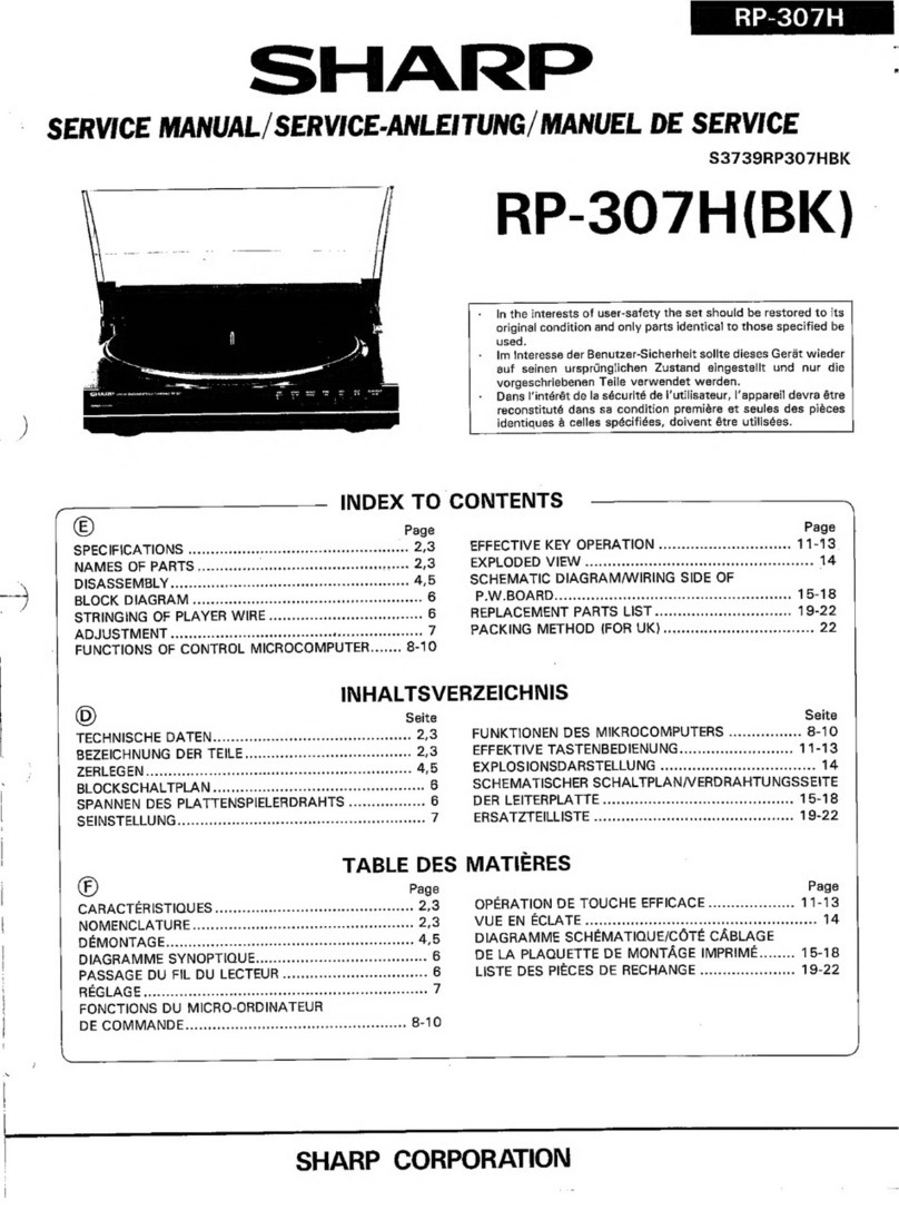Sharp RP-307H(BK) User manual
