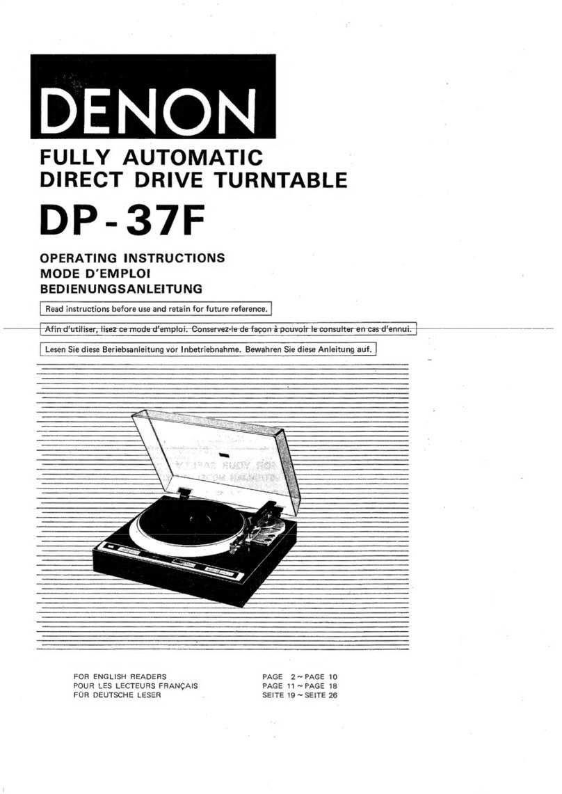 Denon DP-37F User manual Denon DP-37F User manual