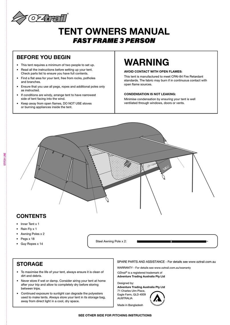 OZtrail FAST FRAME User manual