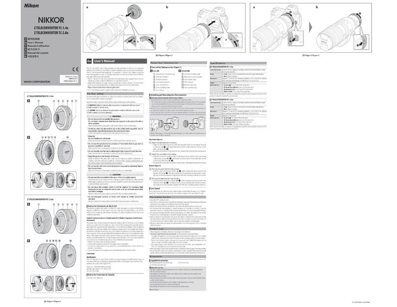 Nikon NIKKOR Z TELECONVERTER TC-1.4x User manual Nikon NIKKOR Z TELECONVERTER TC-1.4x User manual