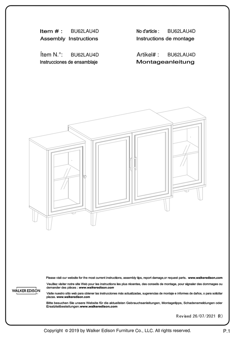 Walker Edison BU62LAU4D User manual Walker Edison BU62LAU4D User manual