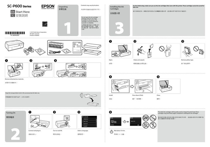 Epson SC-P600 series Instruction Manual