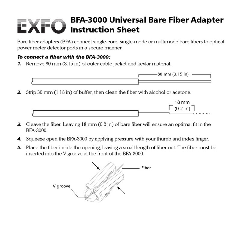 EXFO BFA-3000 instruction sheet