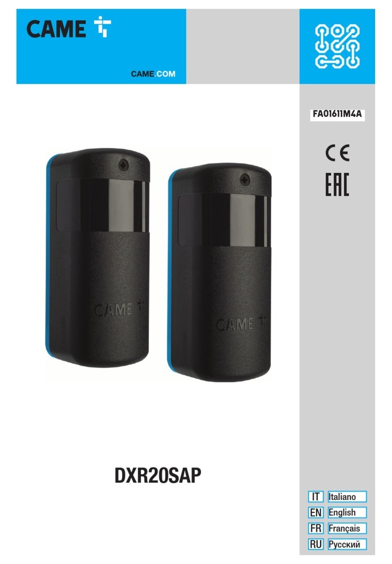 CAME DXR20SAP User manual