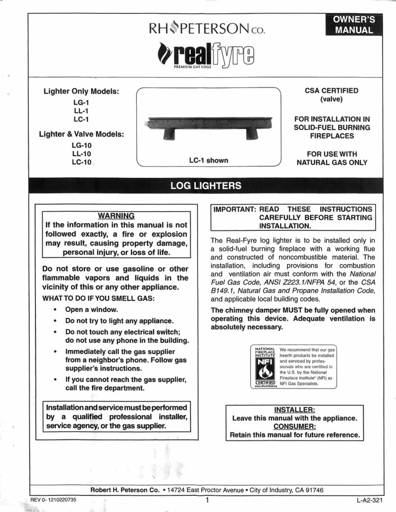 Real Fyre LG-1 owner's manual